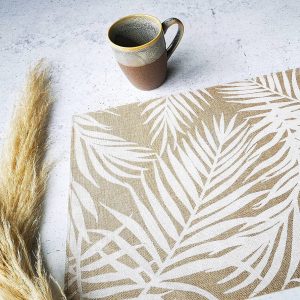 Placemat met palmblad motief - verschillende kleuren - Zeller